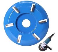 Stump Grinder,Hoof Trimming Disc with 6 Teeth Angle Grinder Wood Carving Disc Blue Metal Wood Turbo Carving Disc Easy to Use Stump Grinder for Woodworking Wood Polish