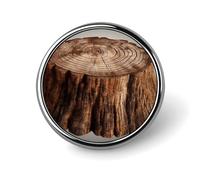 Stump of Oak Tree Badges Circle with Button Design, Personalized Picture Pin Brooches, Round Badge Holders for Decorate Hat Shirt Clothing Bag Accessories