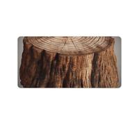 Stump of Oak Tree Desk Pad Waterproof Writing Mouse Pad Non-Slip Laptop Desk Protector Large Office Desk Mat Computer Keyboard Rubber Mat for Work Home Decor 12" X 24"