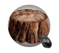 Stump of Oak Tree Round Mouse Pad 7.8 Inch, Portable Gaming Mouse Mat with Non-Slip Rubber Base & Smooth Surface, Waterproof Mousepad for PC, Laptop, Computer, Office, Home