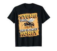 Stung Daily Beekeeper Bee Apiary Beekeeping Honey Lover T-Shirt