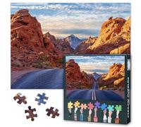Stunning 1000 Piece Jigsaw Puzzle - Valley of Fire State Park Landscape Puzzle Lovers | 1000-Piece Puzzles with Vibrant Art Print | Advanced Difficulty Brain Teaser Game 27.5" x 19.6"/70 * 50cm