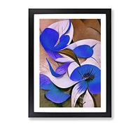Stunning Abstract Floral No.1 Framed Print | A2 Black Framed Wall Art | Ready to Hang | Abstract Floral Picture | Living Room Bedroom Lounge Office