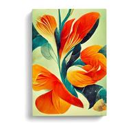 Stunning Abstract Flowers No.3 Canvas Print | Gallery Wrapped 30mm Frame Wall Art | 30x20 inches | Ready to Hang | Abstract Floral Picture | Living Room Bedroom Lounge Office