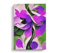 Stunning Abstract Flowers No.5 Canvas Print | Gallery Wrapped 30mm Frame Wall Art | 30x20 inches | Ready to Hang | Abstract Floral Picture | Living Room Bedroom Lounge Office