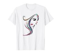 Stunning Abstract Woman Face Art - Creative Expression T-Shirt