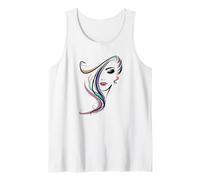 Stunning Abstract Woman Face Art - Creative Expression Tank Top