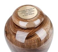 Stunning and Very Special Italian Walnut Cremation Funeral urn for Ashes, Cremation Urn/Keepsake (Memory Plaque/Yes, Large)