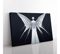 Stunning Angel Canvas Wall Art Print Ready to Hang, Framed Picture for Living Room Bedroom Home Office Décor, 60x40 cm (24x16 Inch)