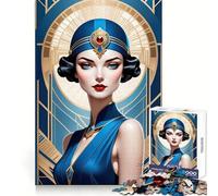Stunning Art Deco Portrait 1000 Teenager Pieces Jigsaw Puzzle Brain Challenge Toy Home Activity Clear Cut Heartfelt Gift 50x75cm