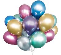 Stunning Assorted Solid Color Platinum Latex Balloons (27cm) - Perfect for Parties, Events & Celebrations - 25ct