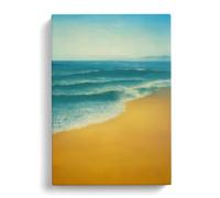 Stunning Beach Peach Canvas Print | Gallery Wrapped 30mm Frame Wall Art | 30x20 inches | Ready to Hang | Coastal Seascape Picture | Living Room Bedroom Lounge Office