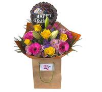 Stunning Birthday Bouquet with Balloon Gift Bag