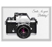 Stunning Birthday Card for Photographer - Unusual Unique Camera - Photography Enthusiasts - Perfect Cards Men or Women - Modern Vector Art Design - Superior Printing - Premium Quality Wishes