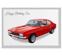 Stunning Birthday Cards Men - Unusual Unique Classic Car - Dad Son Fiancé etc. (Son Birthday Card - Capri Mk I)