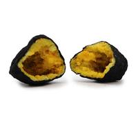 Stunning Black And Yellow Calcite Geode