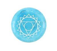 Stunning Blue Marble Throat Chakra Meditation Stone - 1cm x 5.5cm (1 Pc.) - Unique & Exquisite Design, Durable Material - Perfect for Home Decor