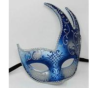 Stunning Blue & Silver Venetian Masquerade Carnival Ball Party Eye Mask