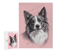 Stunning Border Collie Puzzle 500 Pieces - Engaging and Challenging Puzzle for Border Collie Lovers, Relaxing Brain Teaser for Pet Owners, Finished Size 21 x 15 Inches