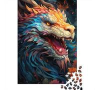 Stunning Colorful Dragon Roar9 500 Piece Puzzles for Adults 500 Piece Wooden Puzzles-Puzzle Hands-on Game-Family Decoration 500pcs (52x38cm)