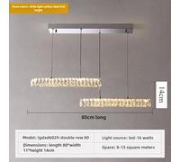 Stunning Crystal Chandelier Ceiling LightContemporary Italian Style Lamp for Living Room Bedroom & Dining Room (80cm Double Row Design)