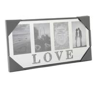 Stunning Crystal Effect Diamante Silver Mirror Love Collage 6" x 4" Photo Frame For Home Decoration And Room Decoration Best For Gifts