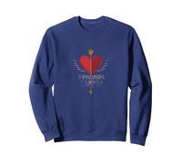 Stunning Cupid: Winged Heart Romance for Valentines Day Sweatshirt, Adult Unisex, Navy, S