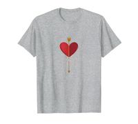 Stunning Cupid: Winged Heart Romance for Valentines Day T-Shirt, Men, Heather Grey, 6XL
