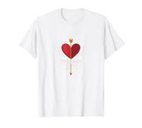 Stunning Cupid: Winged Heart Romance for Valentines Day T-Shirt, Men, White, 6XL