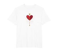 Stunning Cupid: Winged Heart Romance for Valentines Day T-Shirt, Men's Big and Tall, White, 6X Tall