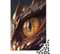 Stunning Dragon Eye II Wooden Jigsaw Puzzles for Adults 500 Piece Toys Family Jigsaw Games Birthday Gifts Puzzle Educational Boys Girls 500pcs (52x38cm)