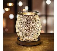 Stunning Electric Oil Burner, Wax Melt Burners for Wax Melts Scented (on/off switch) - Now with LED light & Hot Plate as per UK Safety Standards - Wax Warmer use with Wax Melts, essential oils