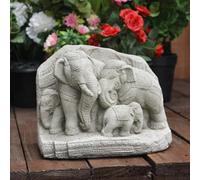 Stunning Elephant Family Garden Ornament