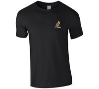 Stunning Embroidered Sparrow Hawk T-Shirt - Unleash Your Wild Side! (UK, Alpha, M, Regular, Regular, Olive)