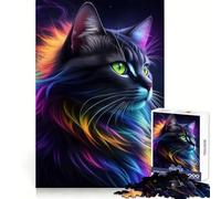Stunning Fantasy Black Cat 1000 Piece Jigsaw Puzzle for Adults Think Smart Toy Indoor Fun Smooth Cut Santa Wish Pick 38x52cm