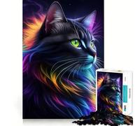 Stunning Fantasy Black Cat 1000 Pieces Jigsaw Puzzles for Teenagers Boost Memory Stress Release Premium Cut Cherished Gift 50x75cm
