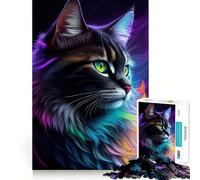 Stunning Fantasy Black Cat Adults Puzzles 1000 Piece Jigsaws Reason Skill Toy Slow Enjoy Exact Cut Art Collection Piece 38x26cm