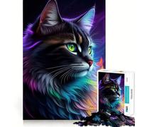 Stunning Fantasy Black Cat Adults Puzzles 1000 Piece Jigsaws Reason Skill Toy Slow Enjoy Exact Cut Art Collection Piece 38x52cm