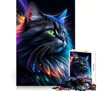 Stunning Fantasy Black Cat Jigsaw Puzzles for Adults 1000 Pieces Pure Logic Toy Stress Free Sharp Cut Santa Wish Item 38x52cm