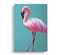 Stunning Flamingo Canvas Print | Gallery Wrapped 30mm Frame Wall Art | 30x20 inches | Ready to Hang | Modern Animals Picture | Living Room Bedroom Lounge Office