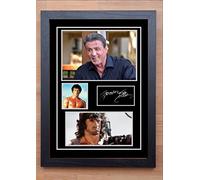 Stunning Framed Sylvester Stallone Rambo/Rocky Signed Autographed Print