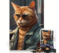 Stunning Ginger Cat Jigsaw 1000 Pieces for Teenagers Mind Exercise Toy Relaxing Fun Design Assembly Perfect Present 50x75cm