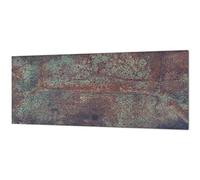 Stunning glass wall art - Wide format kitchen backsplash BBS19: Rusted textures Series