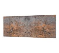 Stunning glass wall art - Wide format kitchen backsplash BBS19: Rusted textures Series