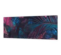 Stunning glass wall art - Wide format kitchen backsplash BBS26: Tropical Leaves Series