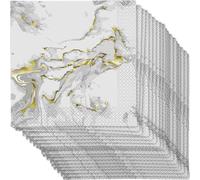 Stunning Gold Foil Marble Luncheon Napkins (16cm) - Luxurious & Elegant Design - Perfect for Upscale Events & Celebrations - 20ct
