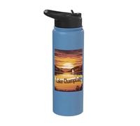 Stunning Lake Champlain Landscape Wall Art for Nature Lovers Stainless Steel Insulated Water Bottle