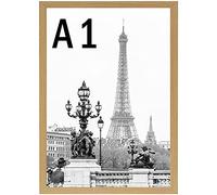 Stunning Large A1 Photo Poster Certificate Frame (59.4 x 84.1 cm) with Backboard and Styrene Included for Portrait and Landscape Display Wall Hanging-Oak