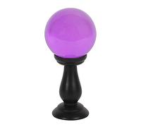 Stunning Large Purple Crystal Ball on Stand - 21.5cm x 13cm (1 Pc.) - Durable Glass & MDF Material, Enchanted & Unique Accent Piece - Perfect for Home Decor