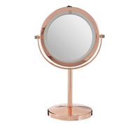 Stunning LED Backlit Table Mirror With Sling Stand, Chrome Mirror For Shaving, Dressing Table, Vanity Mirror Premier Housewares Rose Gold One Size